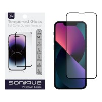 Hardy Glass Sonique Premium Series HD Full Cover 9H Apple iPhone 13 / iPhone 13 Pro / iPhone 14 / iPhone 16e / iPhone 17e Μαύρο