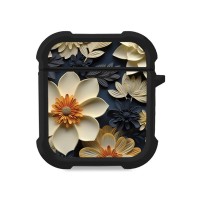 Θήκη Σιλικόνης Sonique 3D Flower Series για AirPods 1/2 Εκρού