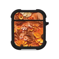 Θήκη Σιλικόνης Sonique 3D Flower Series για AirPods 1/2 Πορτοκαλί