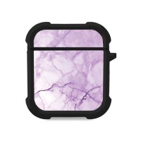 Θήκη Σιλικόνης Marble Series για AirPods 1/2 Βιολετί