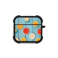 Θήκη Σιλικόνης Sonique Fruit Series για AirPods 4 Γκρέιπφρουτ
