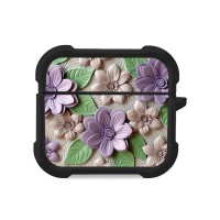 Θήκη Σιλικόνης Sonique 3D Flower Series για AirPods 3 Βιολετί