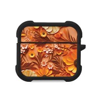 Θήκη Σιλικόνης Sonique 3D Flower Series για AirPods 3 Πορτοκαλί
