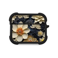 Θήκη Σιλικόνης Sonique 3D Flower Series για AirPods Pro / Pro 2 Εκρού