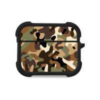 Θήκη Σιλικόνης Sonique Camouflage Army Series για AirPods Pro / Pro 2 Καφέ