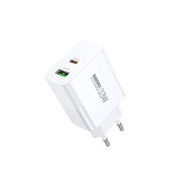 Φορτιστής REMAX Kiddy Series Fast Charge RP-U122 33W, A+C Λευκό