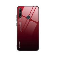 Glass Case Huawei P40 Lite E Μαύρο / Κόκκινο