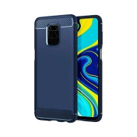 Θήκη Σιλικόνης Carbon TPU Fiber Brushed Xiaomi Redmi Note 9 Μπλε