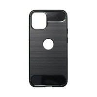 Θήκη Σιλικόνης Carbon TPU Fiber Brushed Apple iPhone 12 / iPhone 12 Pro Μαύρο