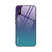 Glass Case Xiaomi Redmi 9A / Redmi 9AT Μωβ / Μπλέ