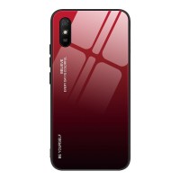 Glass Case Xiaomi Redmi 9A / Redmi 9AT Μαύρο / Κόκκινο