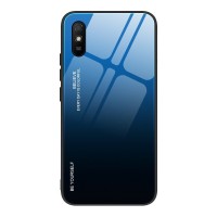 Glass Case Xiaomi Redmi 9A / Redmi 9AT Μαύρο / Μπλε
