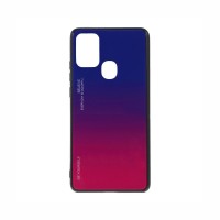 Glass Case Samsung Galaxy A21s Μπλε / Ματζέντα