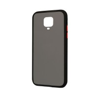 Θήκη Color Button Bumper Xiaomi Redmi Note 9S/9 Pro Μαύρο