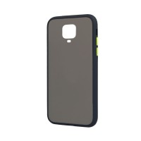 Θήκη Color Button Bumper Xiaomi Redmi Note 9S/9 Pro Μπλε Σκούρο