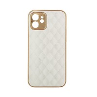 GKK Electroplate Glass Case Apple iPhone 12 Cube Λευκό