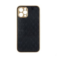 GKK Electroplate Glass Case Apple iPhone 12 Pro Max Cube Μαύρο