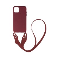 Θήκη Σιλικόνης με Strap CarryHang Sonique Apple iPhone 11 Pro Max Μπορντό