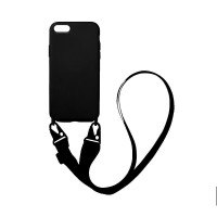 Θήκη Σιλικόνης με Strap CarryHang Sonique Apple iPhone 7 Plus / iPhone 8 Plus Μαύρο