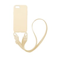 Θήκη Σιλικόνης με Strap CarryHang Sonique Apple iPhone 7 / iPhone 8 / iPhone SE 2020 / iPhone SE 2022 Μπεζ