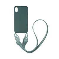 Θήκη Σιλικόνης με Strap CarryHang Sonique Apple iPhone X / iPhone XS Πράσινο Σκούρο