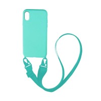 Θήκη Σιλικόνης με Strap CarryHang Sonique Apple iPhone XS MAX Γαλάζιο