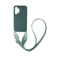 Θήκη Σιλικόνης με Strap CarryHang Sonique Samsung Galaxy A32 5G Πράσινο Σκούρο
