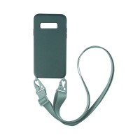 Θήκη Σιλικόνης με Strap CarryHang Sonique Samsung Galaxy S10 Plus Πράσινο Σκούρο
