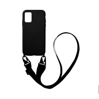 Θήκη Σιλικόνης με Strap CarryHang Sonique Samsung Galaxy A71 Μαύρο