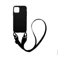 Θήκη Σιλικόνης με Strap CarryHang Sonique Apple iPhone 13 Mini Μαύρο
