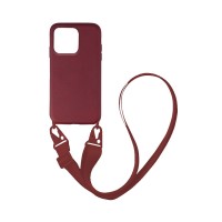 Θήκη Σιλικόνης με Strap CarryHang Sonique Apple iPhone 13 Pro Μπορντό