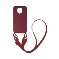 Θήκη Σιλικόνης με Strap CarryHang Sonique Xiaomi Redmi Note 9S/9 Pro Μπορντό
