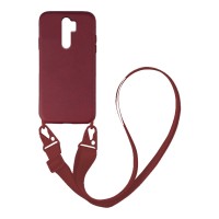 Θήκη Σιλικόνης με Strap CarryHang Sonique Xiaomi Redmi Note 8 Pro Μπορντό