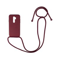 Θήκη Σιλικόνης με Κορδόνι CarryHang Sonique Xiaomi Redmi 9 Μπορντό