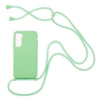 Θήκη Σιλικόνης με Κορδόνι CarryHang Sonique Samsung Galaxy S21 FE Πράσινο Ανοιχτό