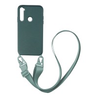 Θήκη Σιλικόνης με Strap CarryHang Sonique Xiaomi Redmi Note 8 / Redmi Note 8 2021 Πράσινο Σκούρο