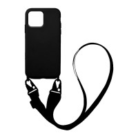 Θήκη Σιλικόνης με Strap CarryHang Sonique Samsung Galaxy A03 4G Μαύρο