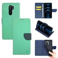 Θήκη Πορτοφόλι Sonique Trend Wallet Xiaomi Redmi 9 Βεραμάν / Σκούρο Μπλε