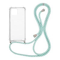 Θήκη Σιλικόνης με Κορδόνι Sonique Armor Clear Apple iPhone 12 / iPhone 12 Pro Rainbow Βεραμάν