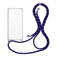 Θήκη Σιλικόνης με Κορδόνι Sonique Armor Clear Samsung Galaxy A52 4G/5G / Galaxy A52s 5G Rainbow Μπλε