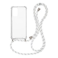 Θήκη Σιλικόνης με Κορδόνι Sonique Armor Clear Samsung Galaxy A52 4G/5G / Galaxy A52s 5G Rainbow Λευκό