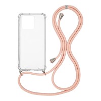 Θήκη Σιλικόνης με Κορδόνι Sonique Armor Clear Xiaomi Redmi 10C Ροζ