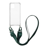 Θήκη Σιλικόνης με Strap Sonique Armor Clear Samsung Galaxy A03 4G Πράσινο Σκούρο