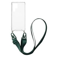 Θήκη Σιλικόνης με Strap Sonique Armor Clear Samsung Galaxy S22 Ultra Πράσινο Σκούρο