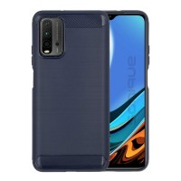 Θήκη Σιλικόνης Sonique Carbon Brushed Xiaomi Redmi 9T Μπλέ