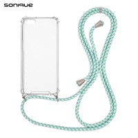 Θήκη Σιλικόνης με Κορδόνι Sonique Armor Clear Apple iPhone 7 / iPhone 8 / iPhone SE 2020 / iPhone SE 2022 Rainbow Βεραμάν