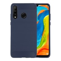Θήκη Σιλικόνης Sonique Carbon Brushed Huawei P30 Lite Μπλέ
