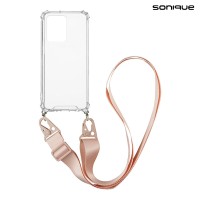 Θήκη Σιλικόνης με Strap Sonique Armor Clear Xiaomi Redmi Note 12 Pro 5G / Poco X5 Pro 5G Ροζ
