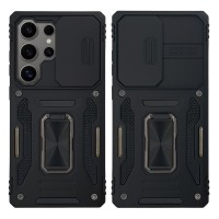 Θήκη Ring Armor CamShield Sonique για Samsung Galaxy S24 Ultra Μαύρο