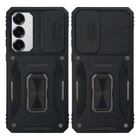 Θήκη Ring Armor CamShield Sonique για Samsung Galaxy S25 Μαύρο